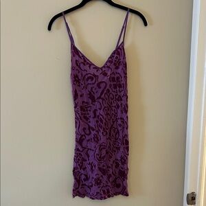 Victoria's Secret Purple Velvet Burnout Slip Lingerie